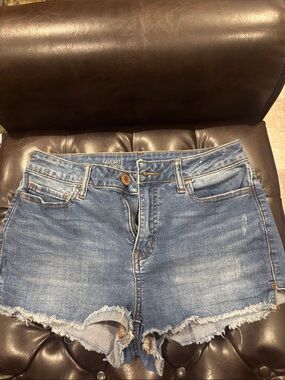 SO Blue Distressed Denim Cutoff Shorts